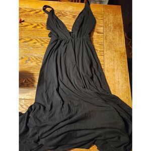 Reformation Thyme Black Jersey Dress sz Medium
